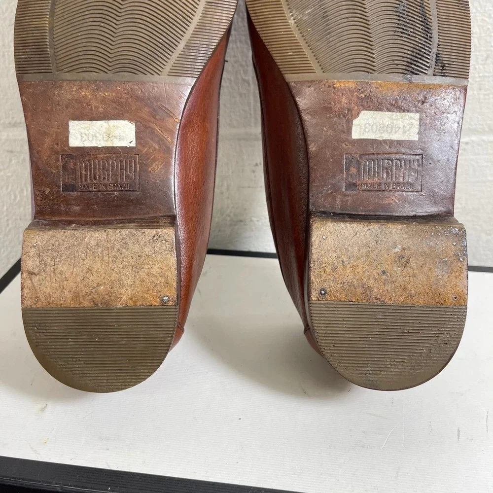 J. Murphy Johnston & Murphy Brown Leather Kiltie Tassel Loafers Men's 9.5 W‎